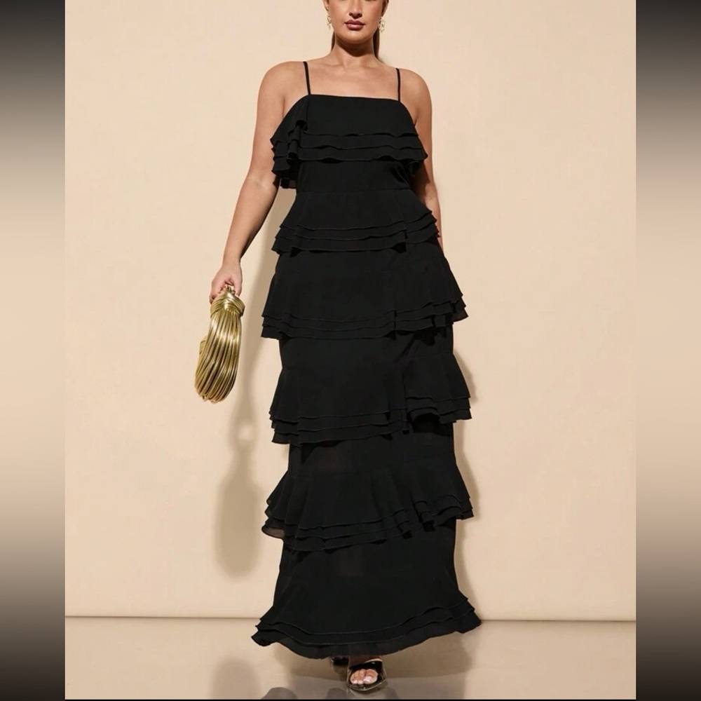 SHEIN layer chiffon maxi dress